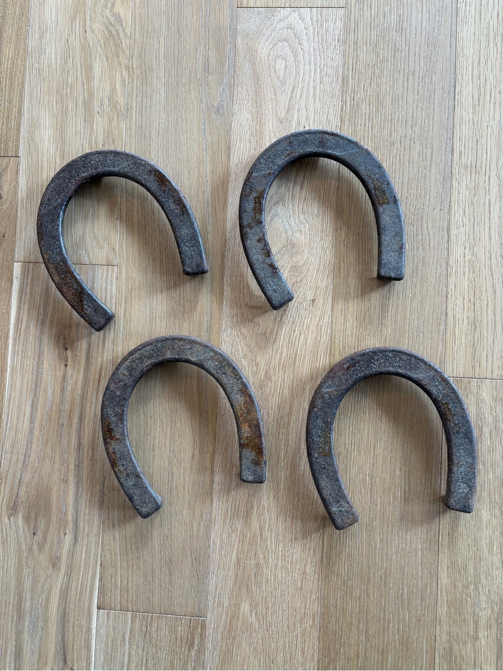 Vintage Horseshoe Decor in Rusted Brown and Gray Western Rustic Country Barn